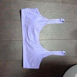 purple swimsuit top, XL, never worn, brand unknown